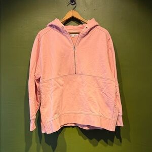 La Ligne Pink Half-Zip Super Hoodie
